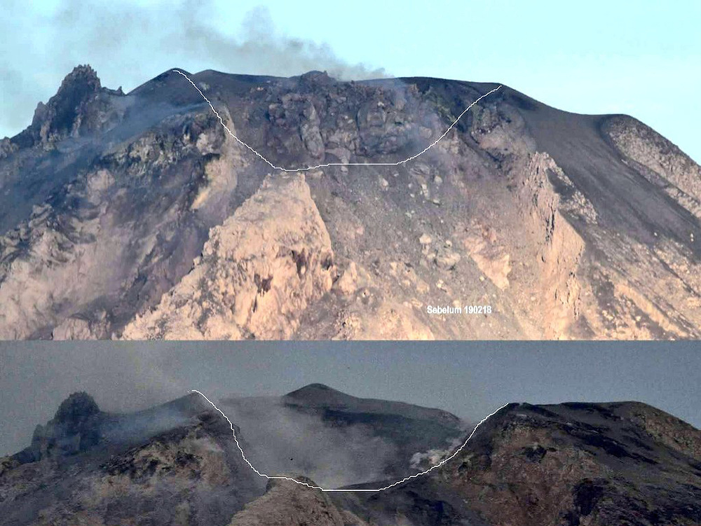 Sopka Sinabung prišla o vrchol.