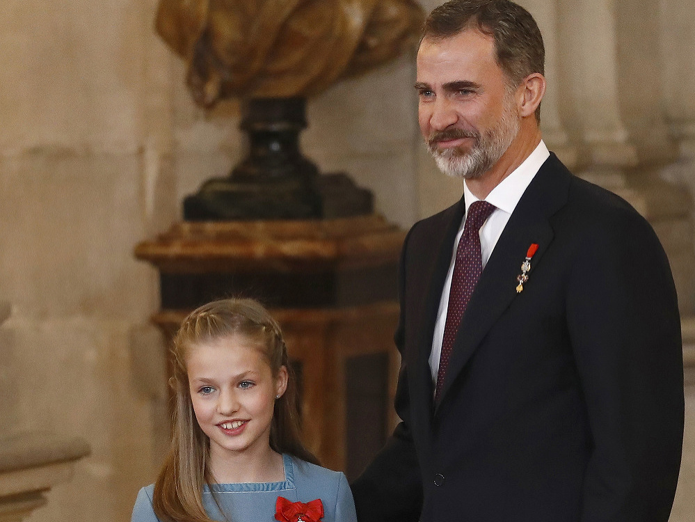 Španielsky kráľ Filip VI.  a kráľova staršia dcéra Leonor