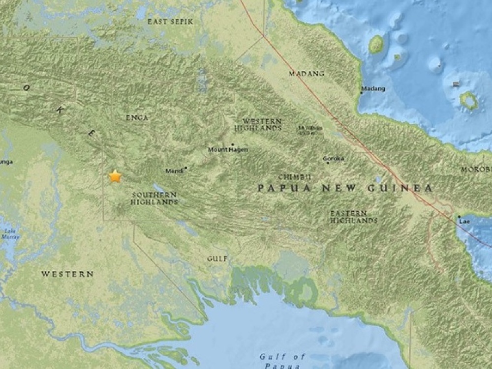 Zemetrasenie s magnitúdou 7,5 v Papua Nová Guinea