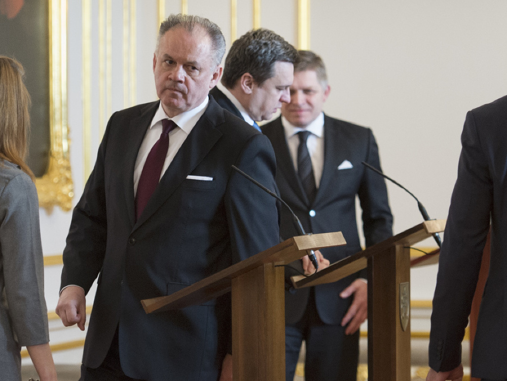 Prezident SR Andrej Kiska, predseda Národnej rady SR Andrej Danko a bývalý predseda vlády SR Robert Fico.