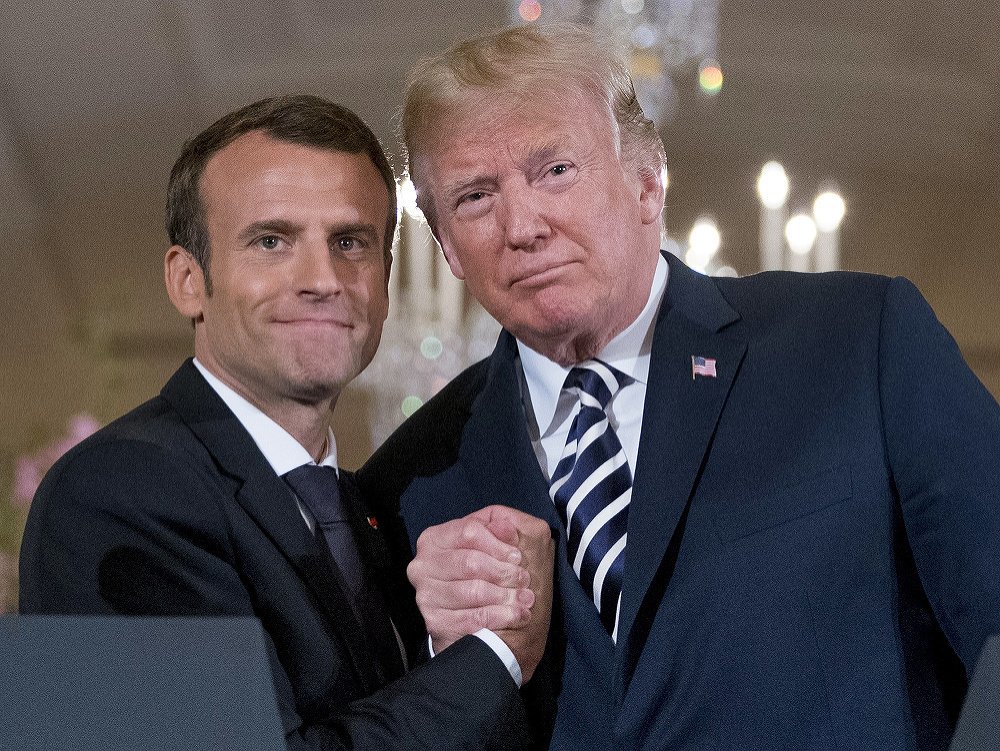 Emmanuel Macron a Donald Trump