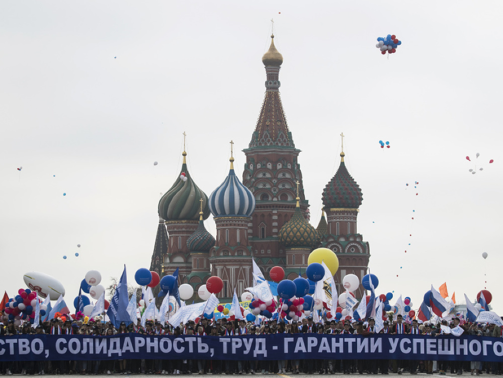 Manifestácia v Moskve.