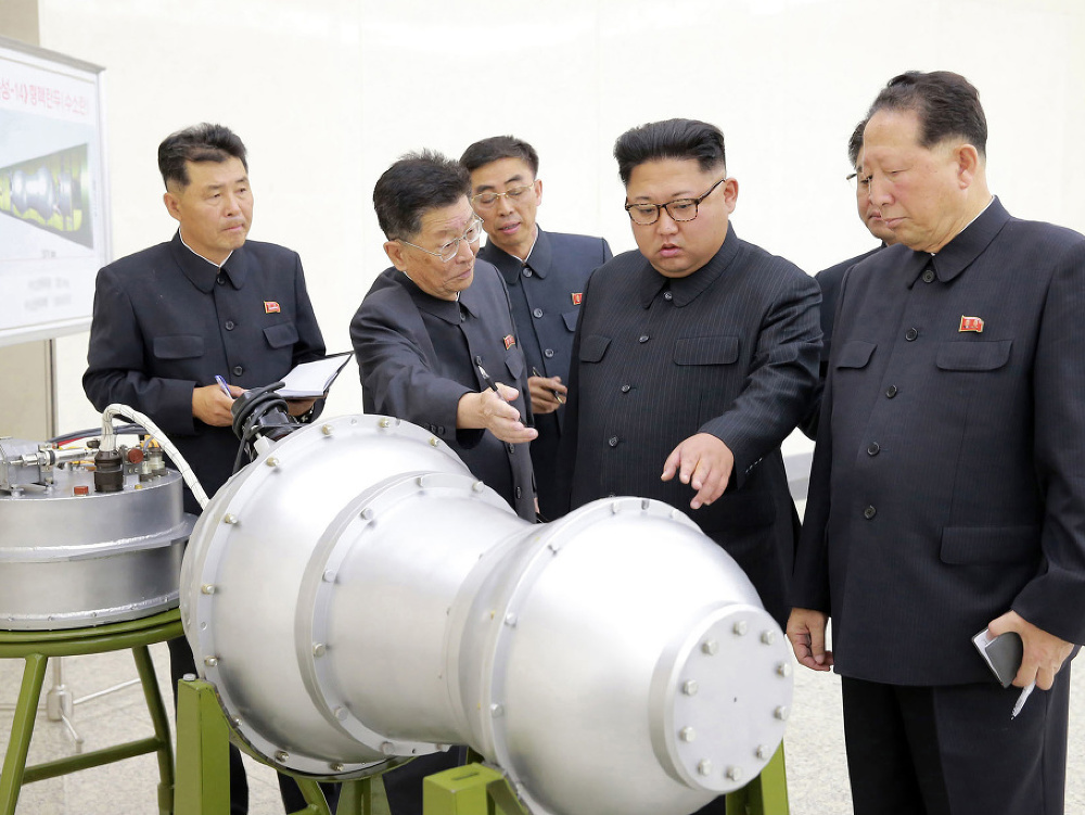 Kim Čong-un na nukleárnej obhliadke