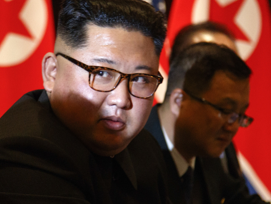 Kim Čong-un počas stretnutia s Trumpom