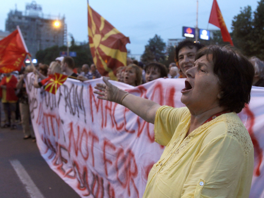 Demonštrácie v hlavnom meste Macedónska