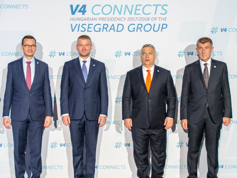 Zľava: Andrej Babiš, Sebastian Kurz, Viktor Orbán, Peter Pellegrini a Mateusz Morawiecki 