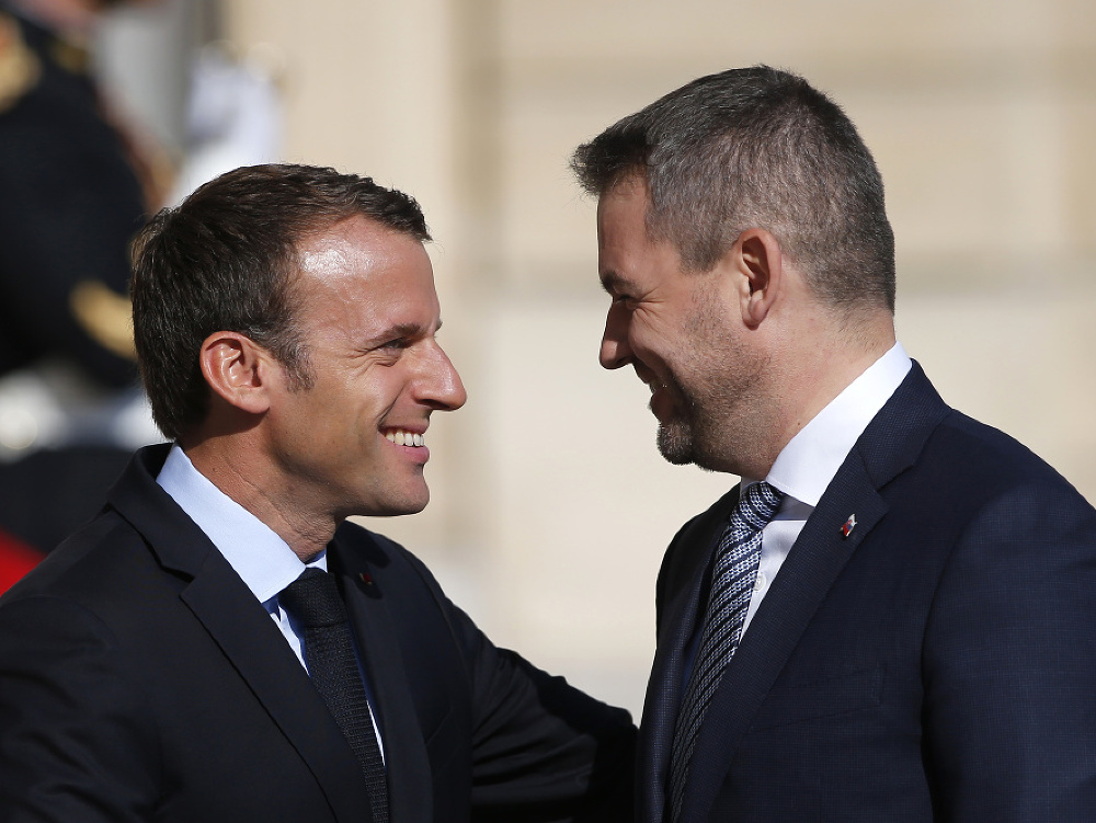 Emmanuel Macron a Peter Pellegrini
