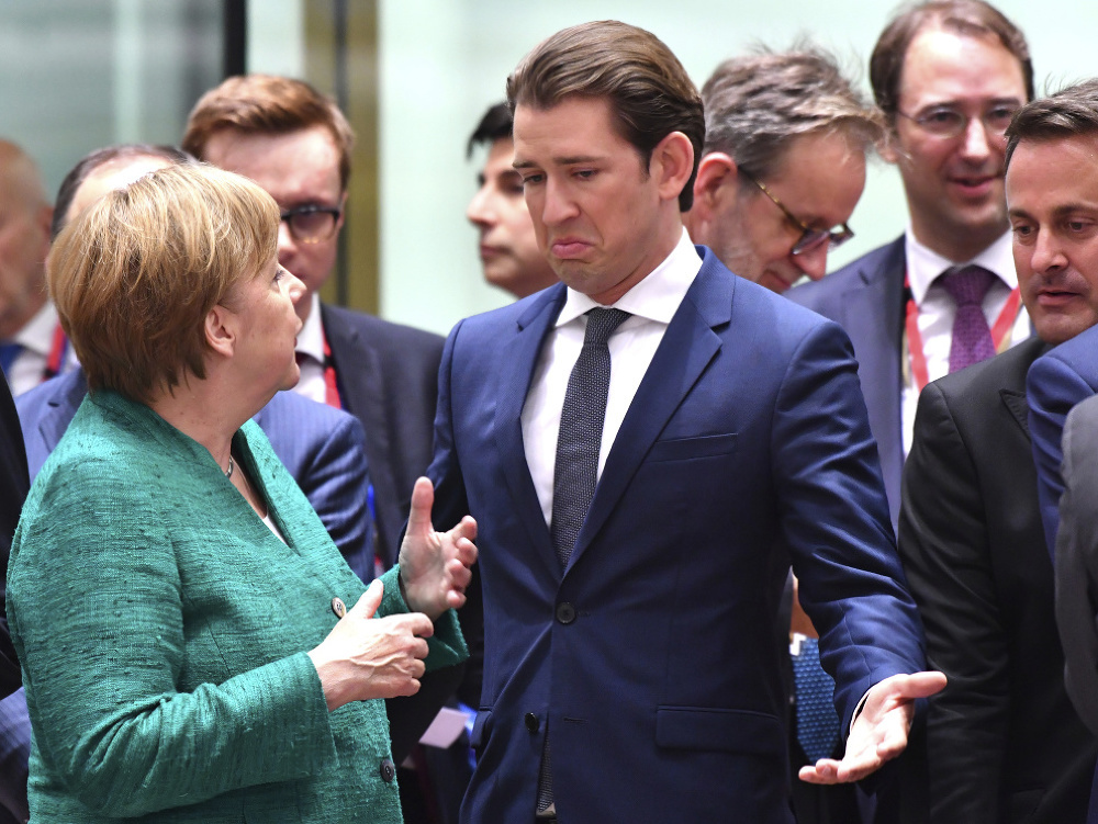 Sebastian Kurz s Angelou Merkelovou