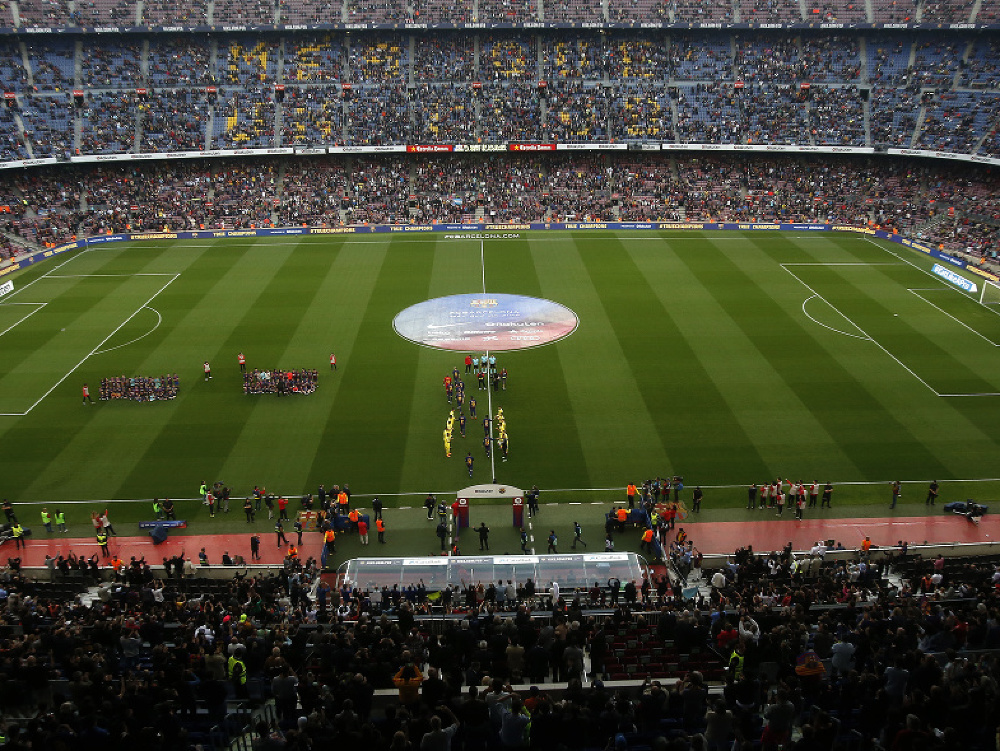 Futbalový štadión veľkoklubu FC Barcelona Camp Nou.