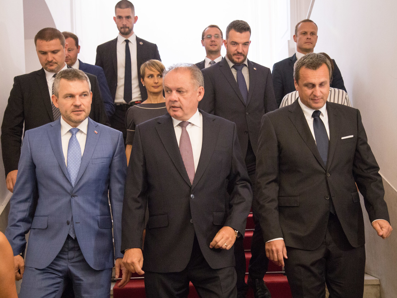 Pellegrini, Kiska a Danko po včerajšom stretnutí najvyšších ústavných činiteľov.
