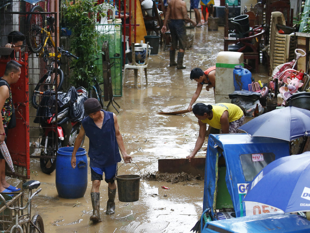 Záplavy v Manile.