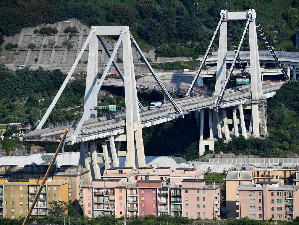 Most v Janove, ktorý sa zrútil 14. augusta 2018
