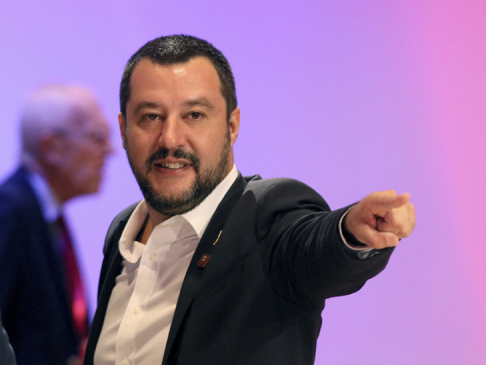 Taliansky minister vnútra a vicepremiér Matteo Salvini. 