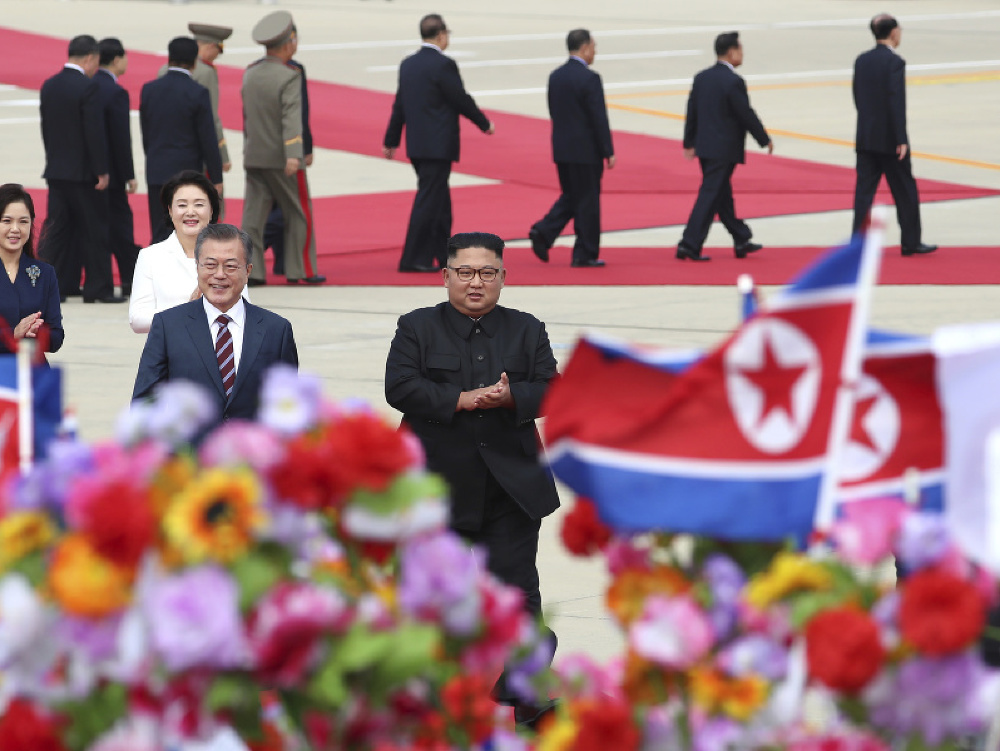 Kim Čong-un privítal juhokórejského prezidenta v Pchjongjangu. 
