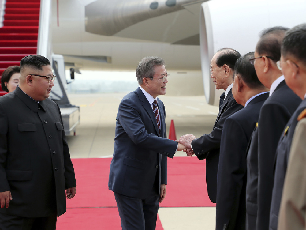 Kim Čong-un privítal juhokórejského prezidenta v Pchjongjangu. 