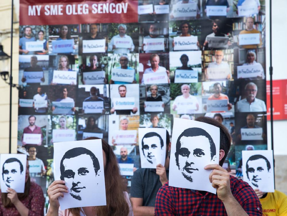 Protest My sme Oleg Sencov na Slovensku