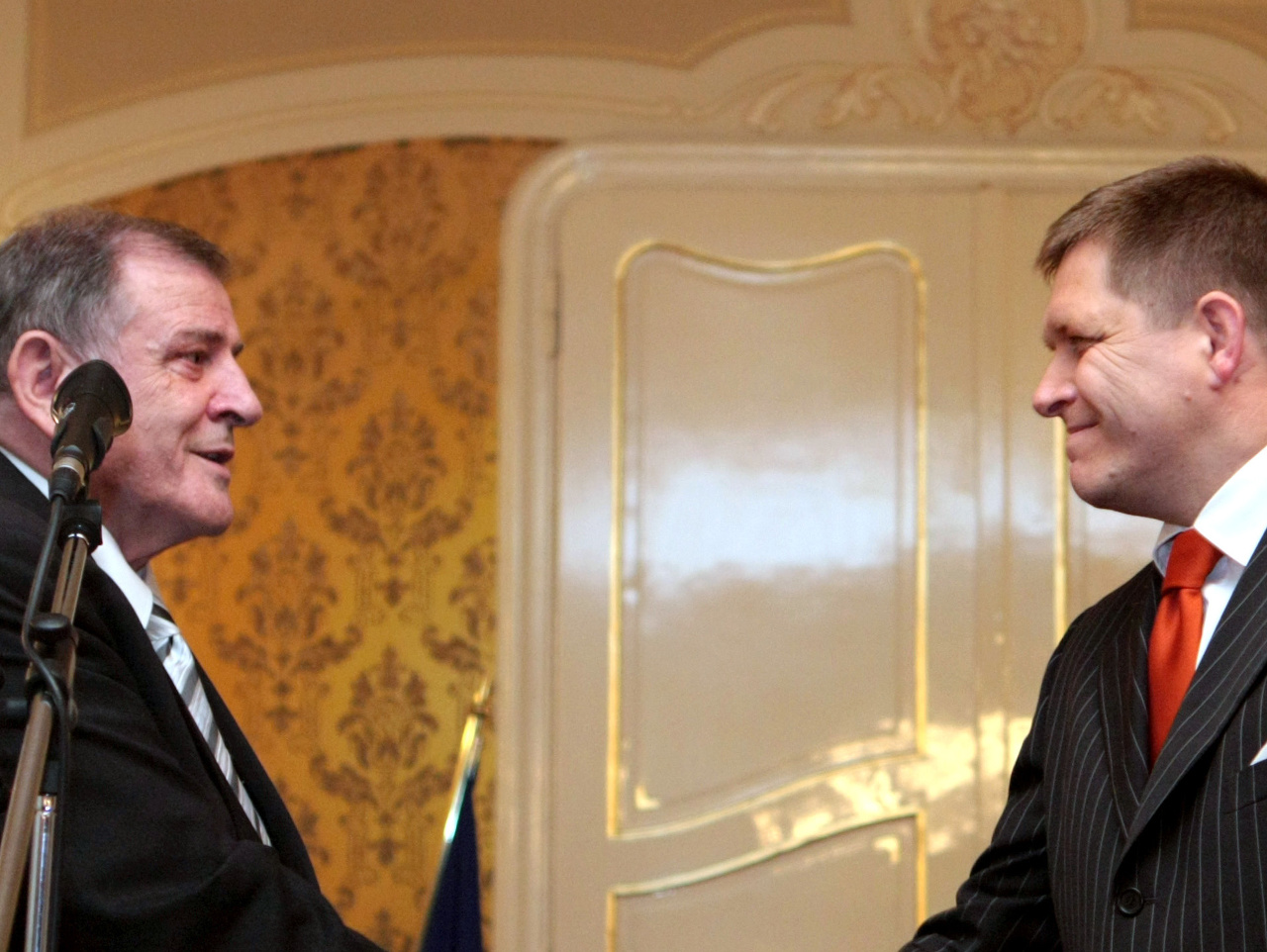 Vladimír Mečiar a Robert Fico v roku 2009