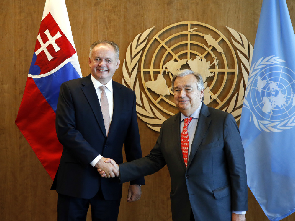 Andrej Kiska a generálny tajomník OSN António Gutteres