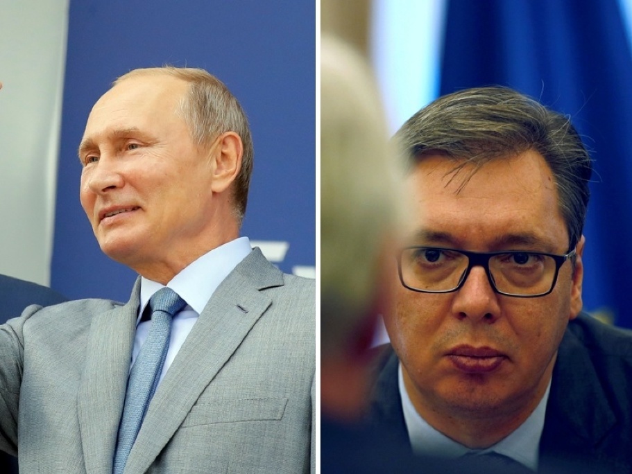 Vladimir Putin a Aleksandar Vučič