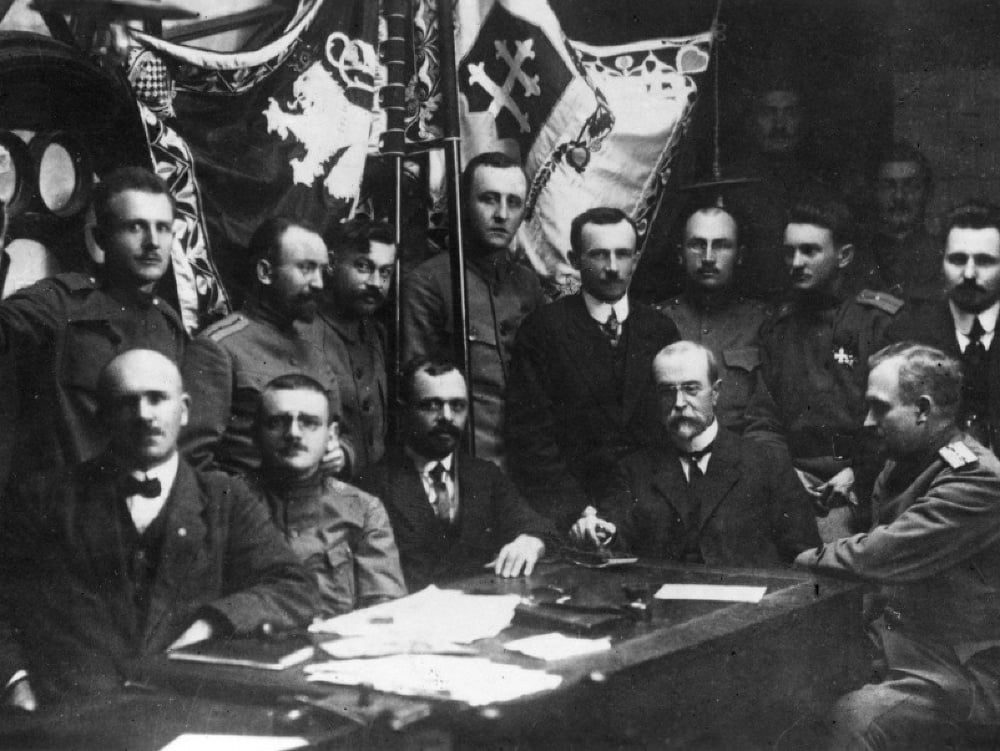 Masaryk v januári 1918.