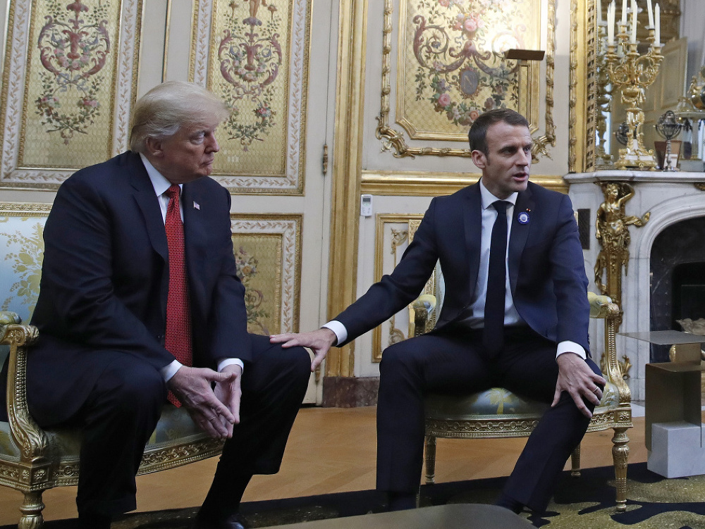 Donald Trump a Emmanuel Macron