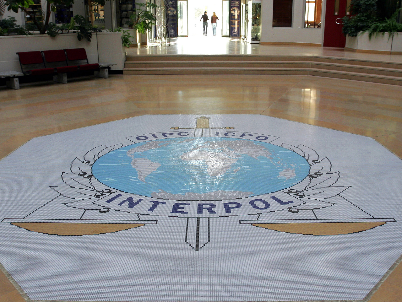 Vstupná hala do sídla Interpolu v Lyone