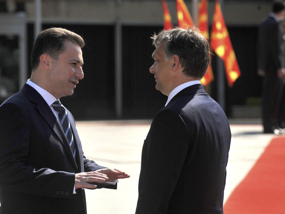 Bývalý macedónsky premiér Gruevski a maďarský premiér Viktor Orbán.