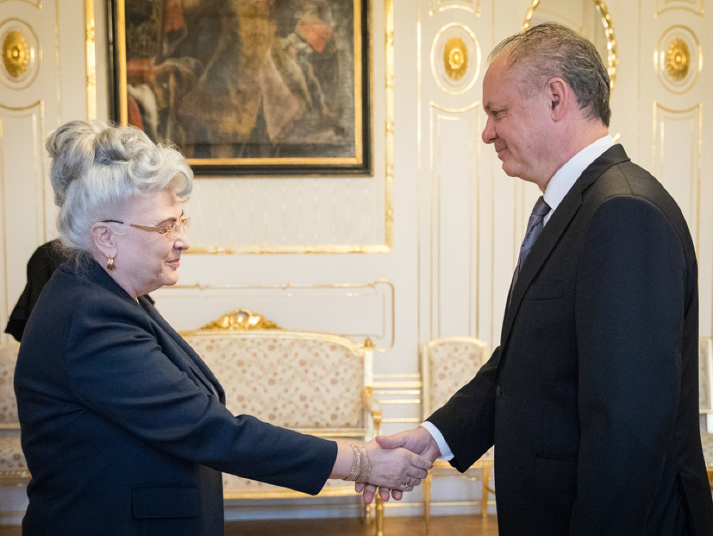 Predsedníčka Najvyššieho súdu SR Daniela Švecová a prezident Andrej Kiska
