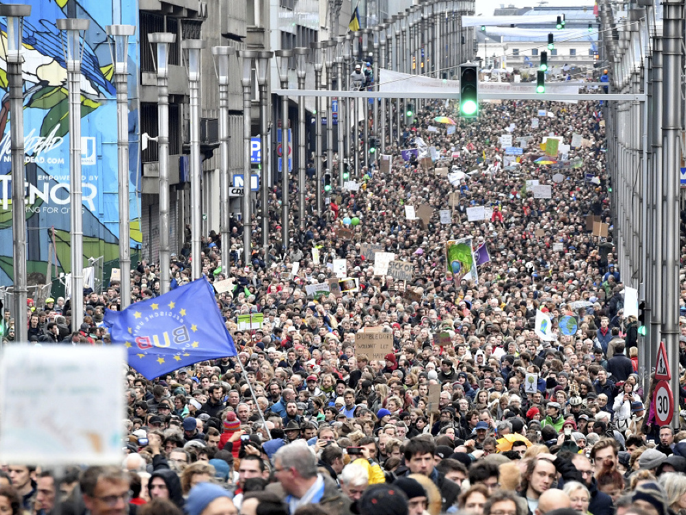 Protesty v Bruseli