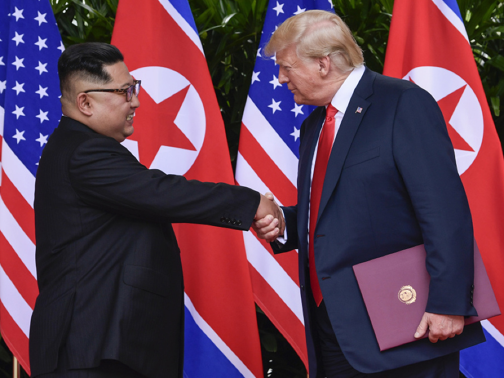 Kim Čong-un a Dpnald Trump