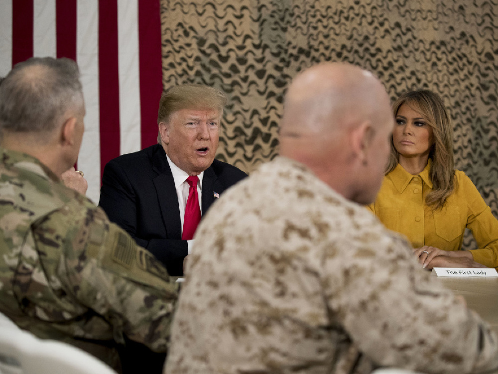 Donald Trump a Melania Trumpová v Iraku
