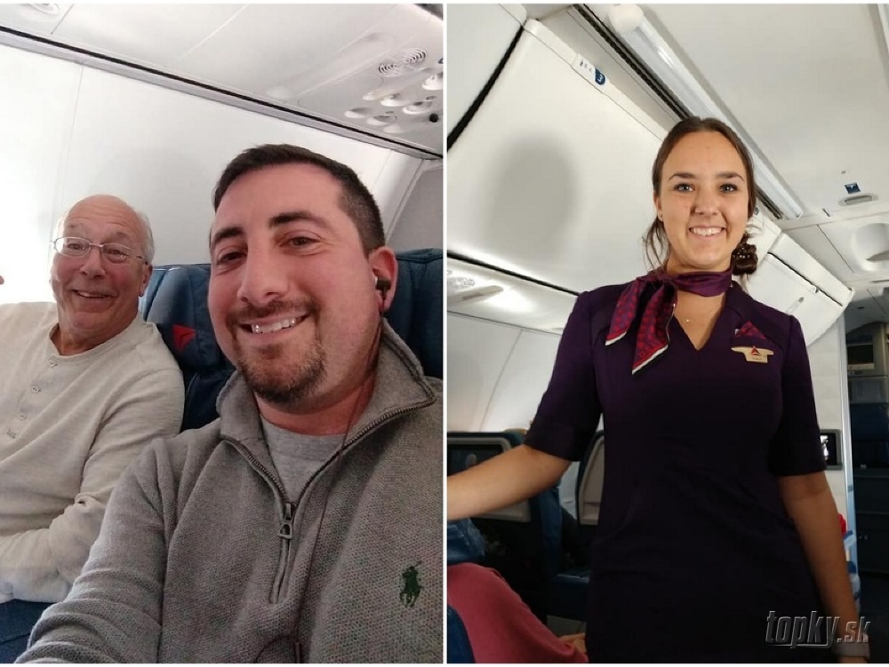 Otec strávil Vianoce so svojou dcérou, letuškou, v lietadle.