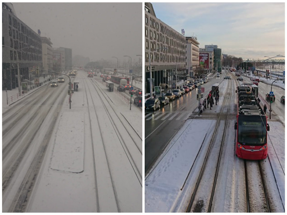 V utorok v Bratislave husto snežilo, v stredu svietilo slniečko.