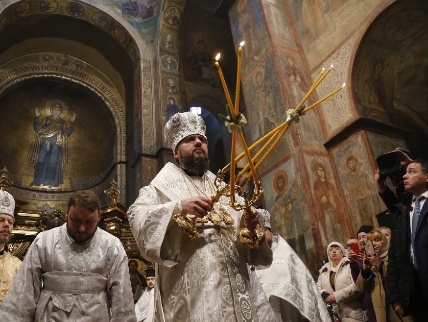 Metropolita Epiphanius v Katedrále sv. Sofie v Kyjeve