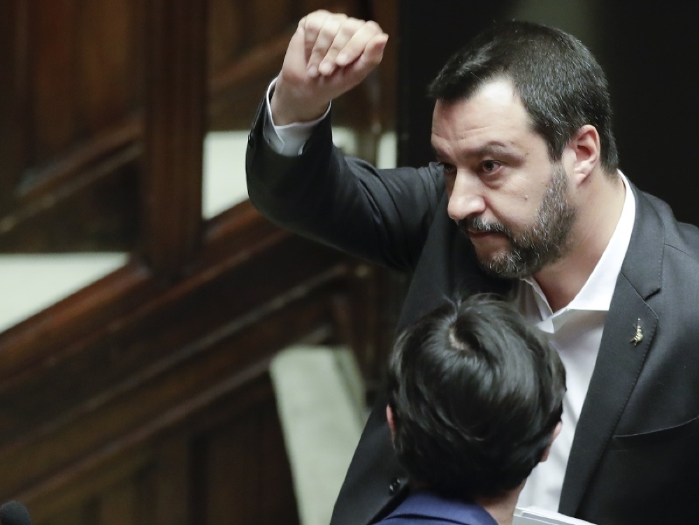 Taliansky minister vnútra Matteo Salvini. 