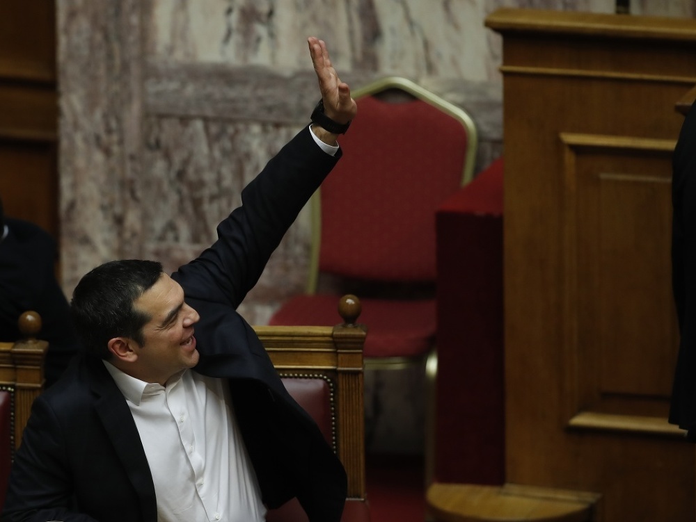Alexis Tsiprasv gréckom parlamente