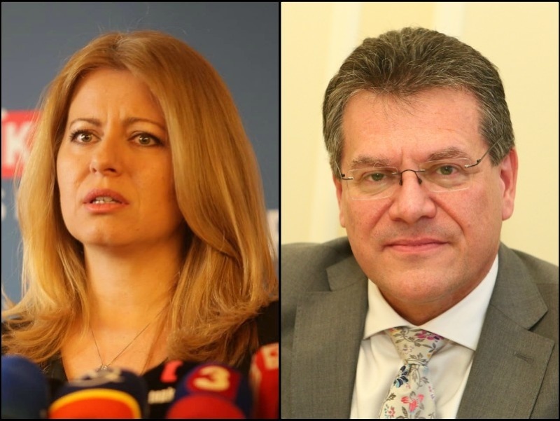 Najväčšími favoritmi prezidentských volieb sú momentálne Zuzana Čaputová a Maroš Šefčovič. 