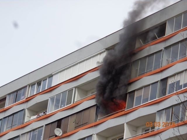 Požiar bytu v bratislavskej Petržalke.
