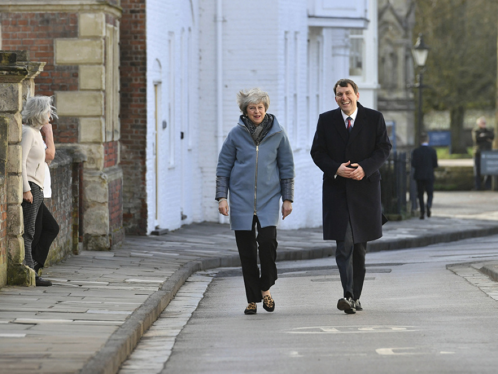 Britská premiérka Theresa Mayová v Salisbury. 