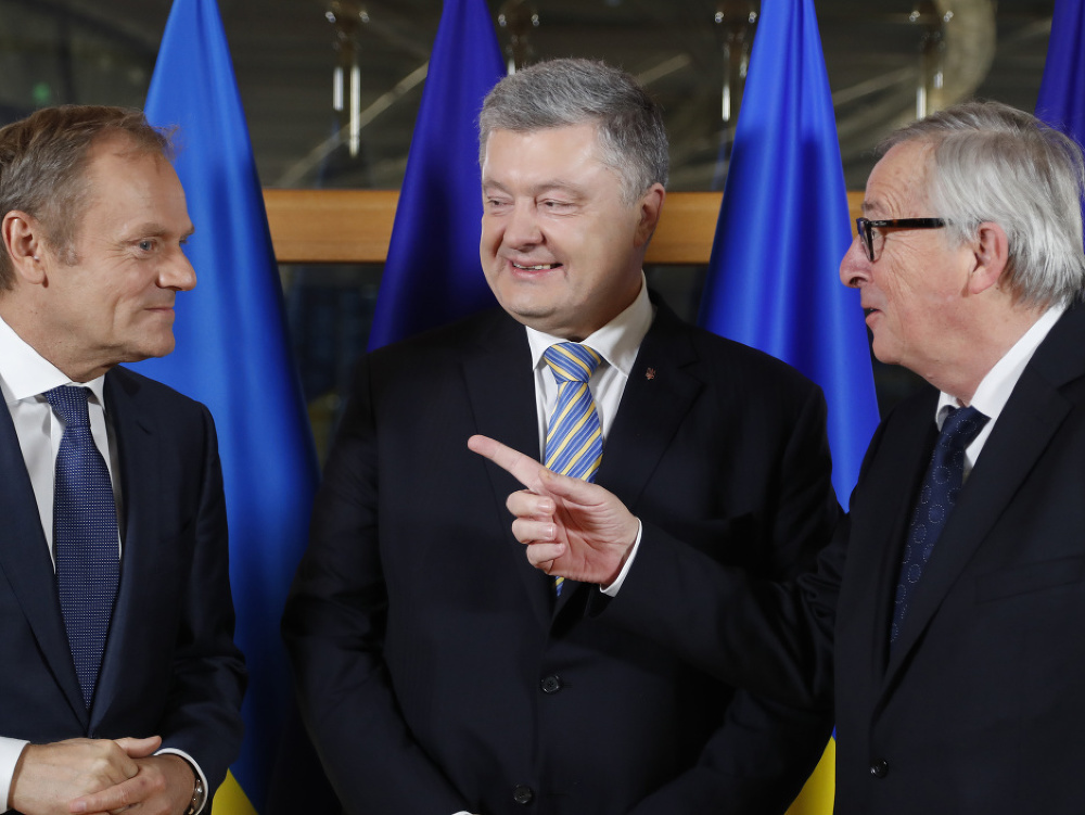 Petro Porošenko s lídrami z Európskej únie