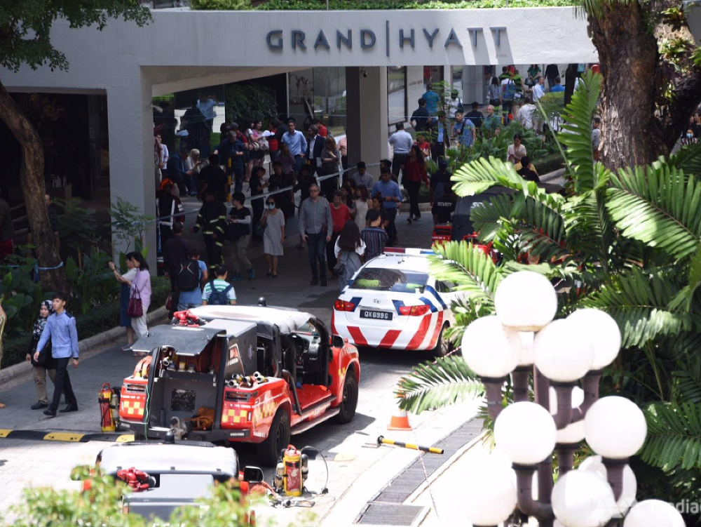 Požiar hotela Grand Hyatt v Singapure