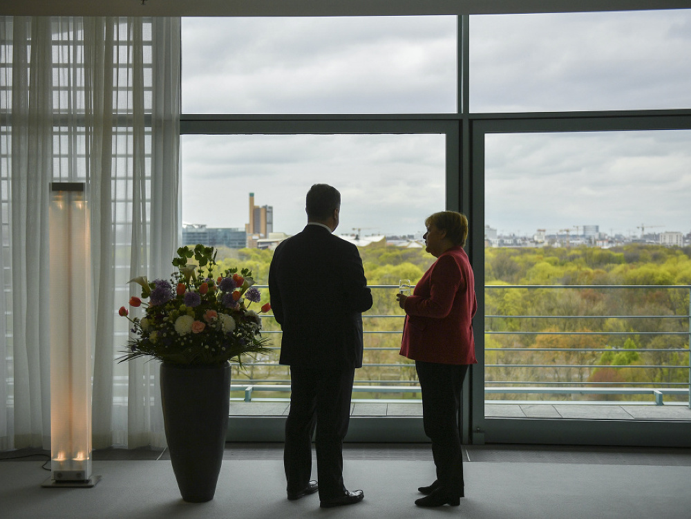 Angela Merkelová a Petro Porošenko