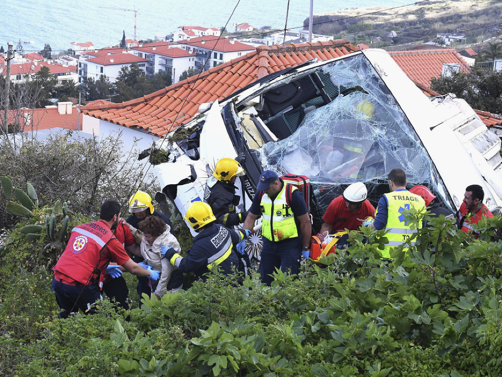 Nehoda autobusu v Portugalsku