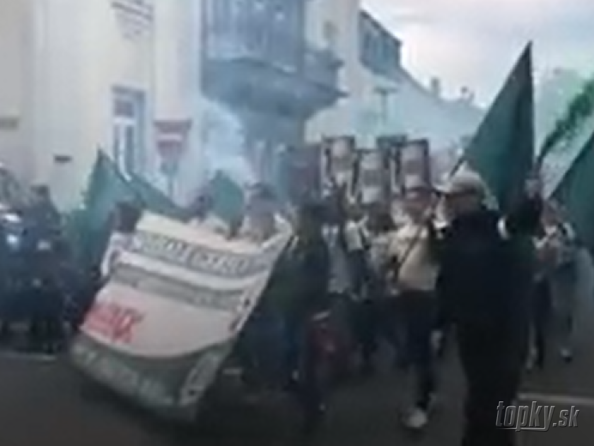 Pochod neonacistov v meste Plauen