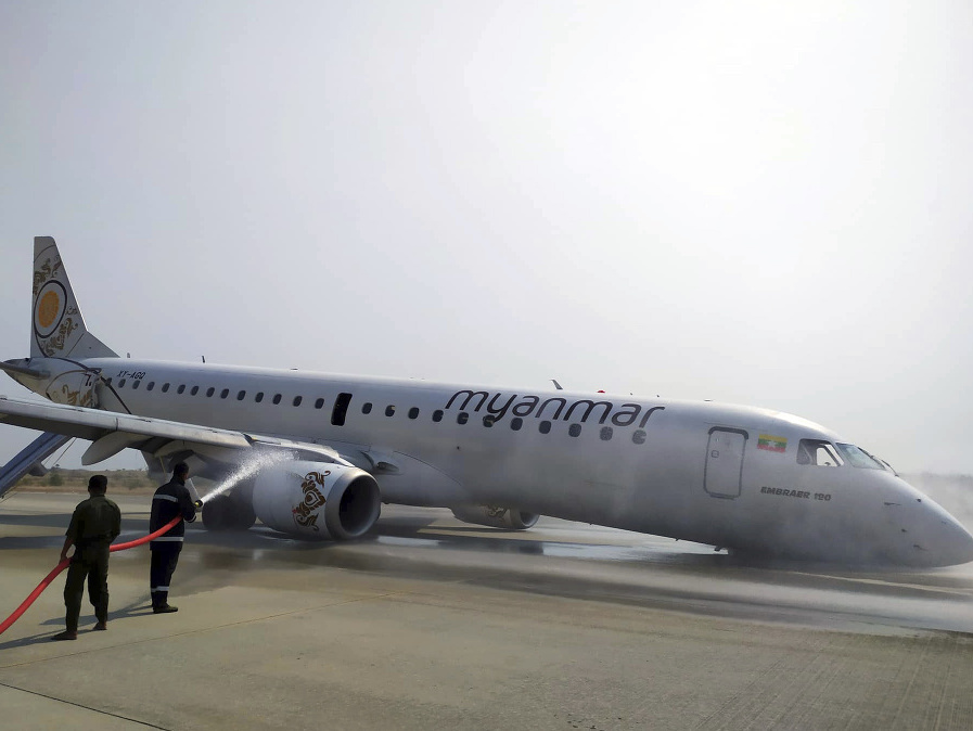 Lietadlo mjanmarskej leteckej spoločnosti muselo núdzovo pristáť