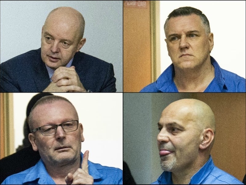 Na proces s Pavlom Ruskom dorazili aj mafiánsky bossovia Mikuláš Černák, Róbert Lališ a Miloš Kaštan.