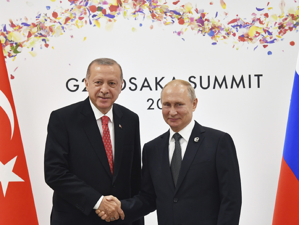 Ruský prezident Vladimir Putin a jeho turecký partner Recep Tayyip Erdogan