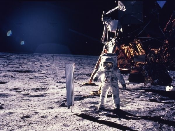 Aldrin počas pobytu na Mesiaci