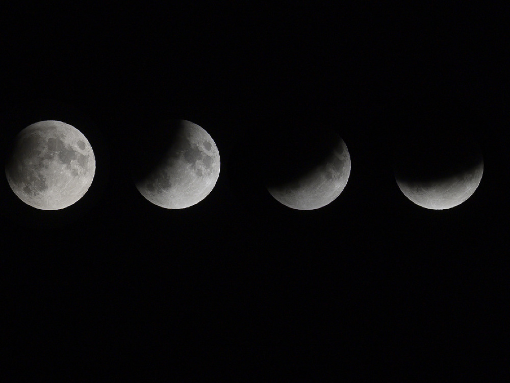Čiastočné zatmenie Mesiaca v Pezinku.
