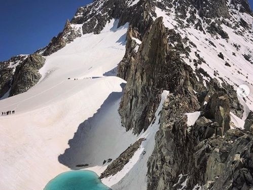 Nonovytvorené jazero v Alpách